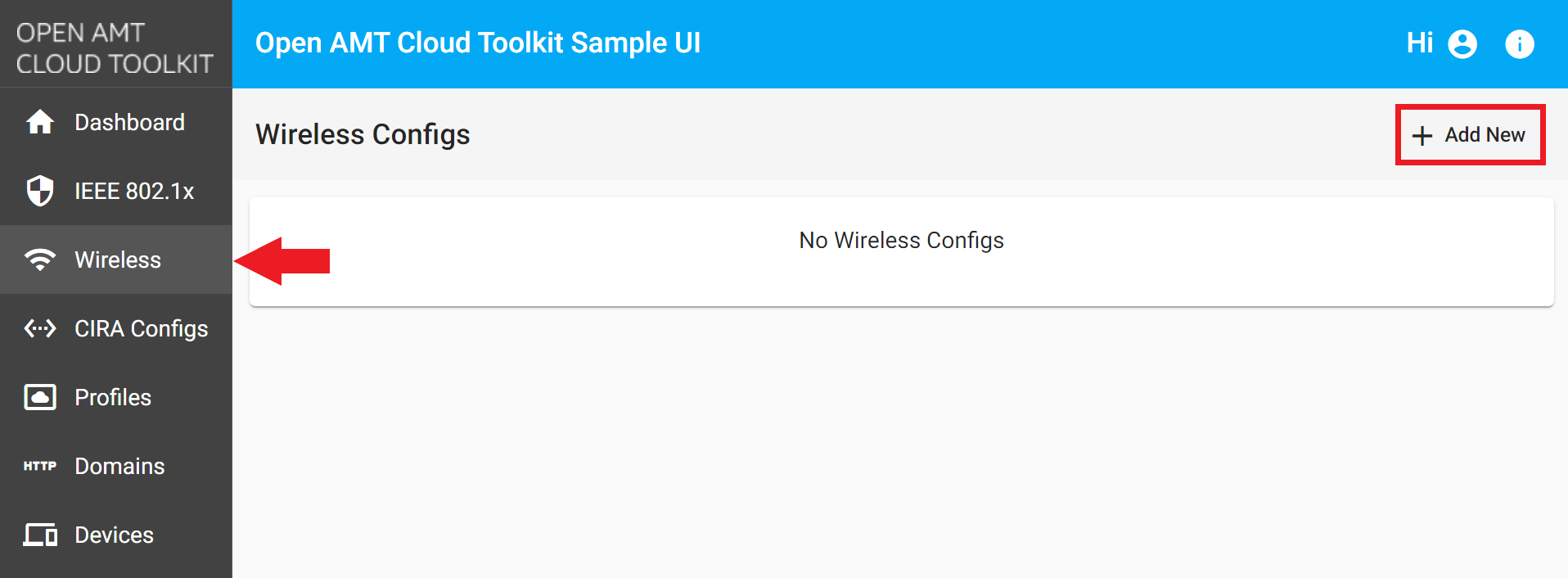 Figure 1: Create a new WiFi Config